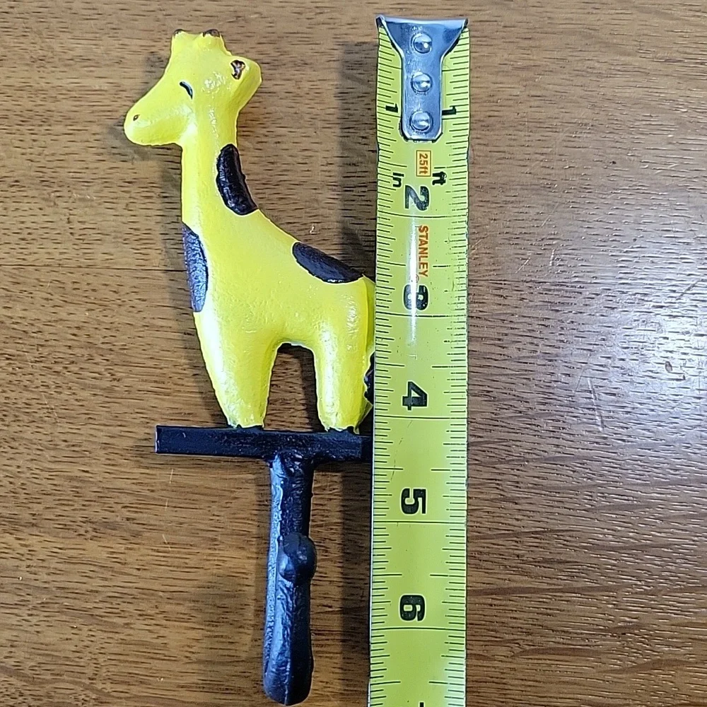 Cast Iron Giraffe Wall Hook  Key Coat Towel Purse Hanger